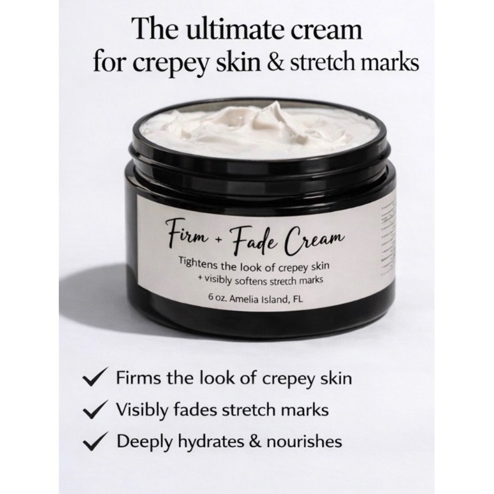 PH Design Organics Firm + Fade Cream 6oz Crepey Skin Stretch Mark Treatment